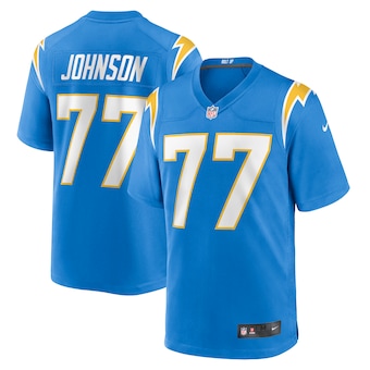 mens nike zion johnson powder blue los angeles chargers 2022